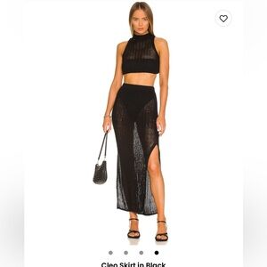 Camila Coelho Cleo Skirt and top in black